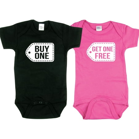 

Nursery Decals and More Twin Baby Bodysuits Includes 2 Bodysuits 6-12 Month Buy One Get One