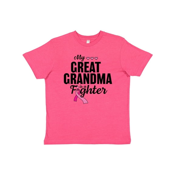 Inktastic Breast Cancer Awareness My Great Grandma is a Fighter Youth T-Shirt