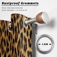 thumbnail image 6 of 2 Panels Outdoor Curtains for Patio Waterproof 54"x108" Brown Leopard Print Weatherproof Privacy Outsides Curtains, Classic Abstract Animal Patterned Grommet Thermal Drapes for Cabana Porch Pergola, 6 of 8