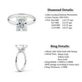thumbnail image 6 of Cora Jewellery 1.67CT Radiant Moissanite Enagagement Ring for Women, Solitaire Hidden Halo Ring, 18K White Gold, 6 of 7