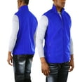 thumbnail image 3 of ToBeInStyle Men's Zip Up Sleeveless High Collar Polar Fleece Vest - Royal Blue - XL, 3 of 7