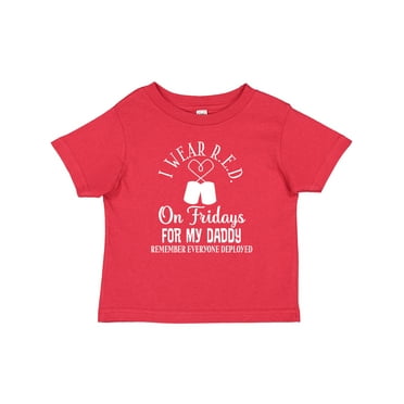 Inktastic I Wear R.e.d. on Friday for Daddy Boys or Girls Baby T-Shirt