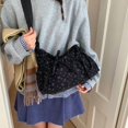 thumbnail image 6 of Corduroy Bow Shoulder Bags Versatile Crossbody Bag with Adjustable Strap for Women Ladies Work Shopping Travel Daily Use (Black), 6 of 10