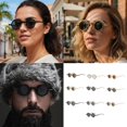 thumbnail image 2 of Weflink Round Metal Frame Sunglasses Retros Trendy Light weight Sunglasses with Sun Protecting for Outdoor Activity, 2 of 20
