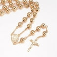 thumbnail image 2 of 10pcs 201 Stainless Steel Necklaces Rosary Bead Necklaces Golden 25.2 inch(64cm), 2 of 3