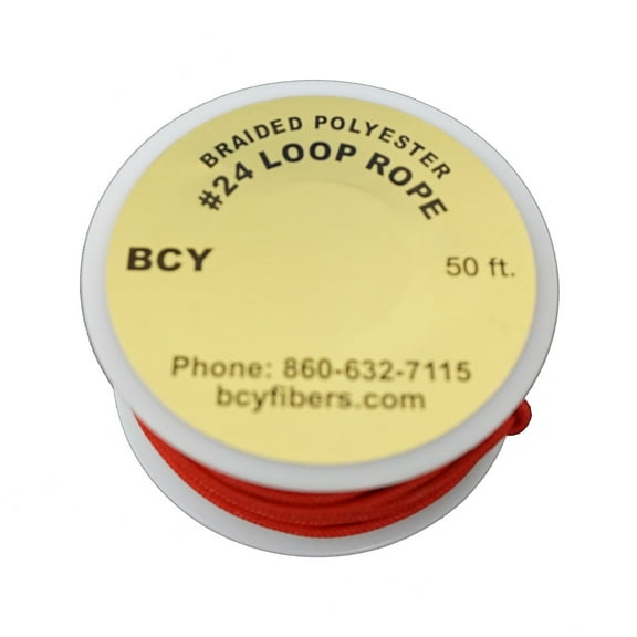 BCY 66528 D-Loop Braided Red Polyester Material 50' Spool Hunting Bow String