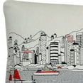 thumbnail image 4 of 24" White Hong Kong Daylight Skyline Lumbar Decorative Pillow, 4 of 6