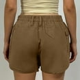 thumbnail image 4 of Wutalume Jeans for Women Plus Size Denim Shorts, Stretch Slim Fit Jean Shorts with Versatile Wash for Summer Casual Style,Khaki M, 4 of 5
