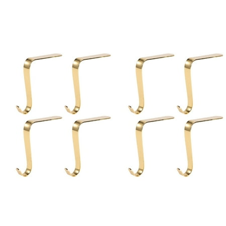 

TINKSKY Stocking Hooks Xmas Christmas Nonfireplace Decoration Hanger Mantle Holders Christmas Hook Metal Holders Clip Grips