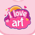 thumbnail image 4 of Inktastic Artist I Love Art Girls Baby Bib, 4 of 4