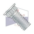 thumbnail image 2 of 6-32 x 1/2" Broaching-Type Clinch Studs | Fully Threaded | Phosphor Bronze Electro-Tin Plating (Quantity: 4000), 2 of 3