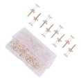 thumbnail image 4 of Seitruly 60 Pieces Transparent Rose Gold Push Wall Studs Flat-headed Calendar Map Photo Projects Office Craft Pin Tacks Home Type2 NO2, 4 of 6
