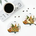 thumbnail image 5 of Disketp Thanksgiving Truck Funny Coasters,6 Pcs Leather Coasters With Holder, Perfect Housewarming Hostess Gifts,Protect Furniture From Water Marks Scratch And Damage, 5 of 9