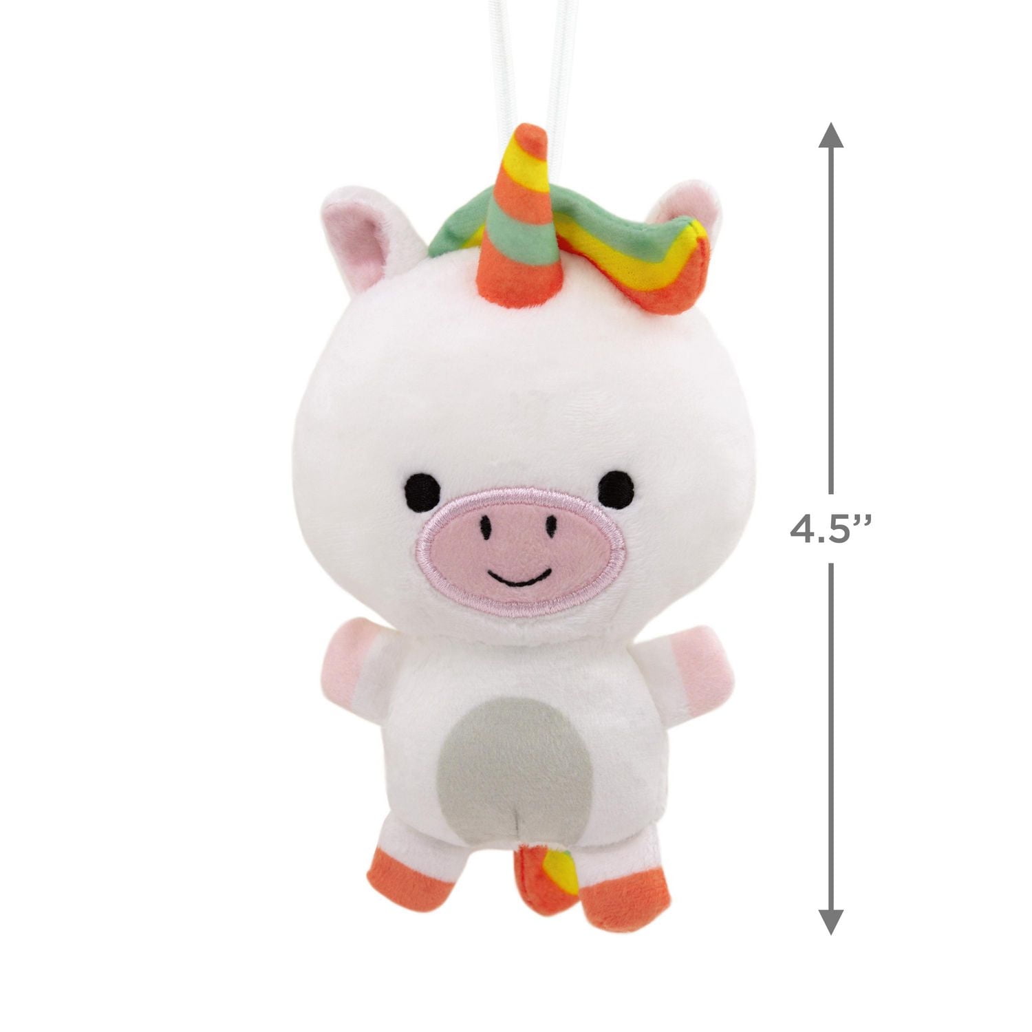 Hallmark Unicorn With Rainbow Mane Christmas Ornament, Plush Fabric