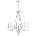 thumbnail image 3 of Cal Lighting Norwich 5-Light Diamond Shaped Metal Chandelier in Chrome, 3 of 5