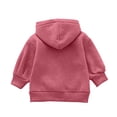 thumbnail image 5 of Child Winter Jacket Girl Dqueduo Boys And Girls Button Down Hooded Fleece Long Sleeve Pocket Casual Coat Jacket Wine 7-8 Years, 5 of 10