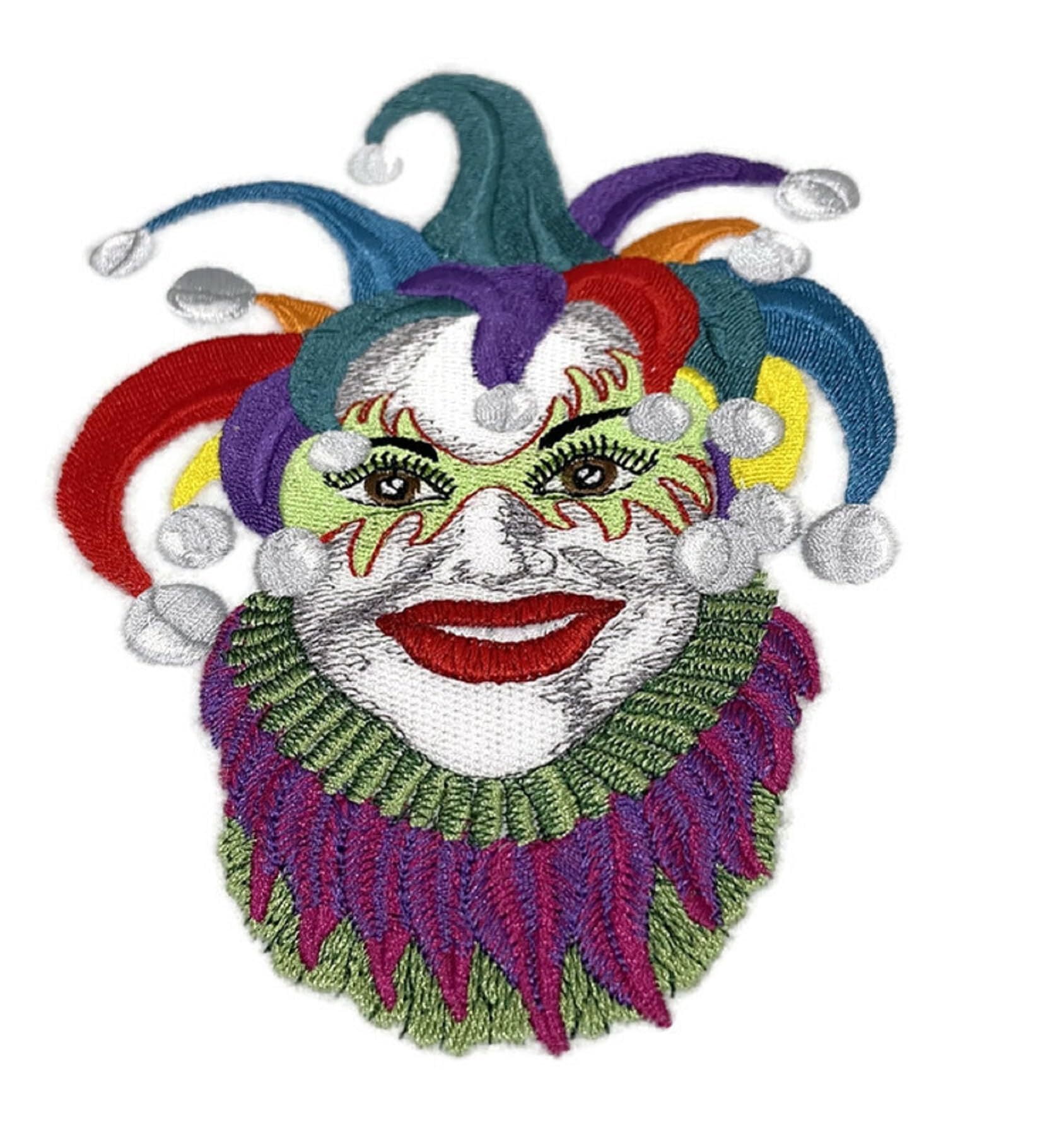 Beyond Vision Custom Jester Embroidery Iron On/Sew Patch (5.02" x 7")