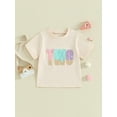 thumbnail image 3 of CIYCuIT Toddler Little Girls Birthday T-shirt Short Sleeve Letter Embroidery Pullovers 1T 2T 3T 4T 5T 6T Kids Cute Summer Tops for Casual Daily, 3 of 10