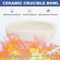 thumbnail image 5 of Uxcell Ceramic Crucible Bowl 2500g Heatproof Quartz Melting Dishes Pot Ceramic Evaporation Bowl Cup Pot for Melting Casting Refining Gold Silver, White, 5 of 7