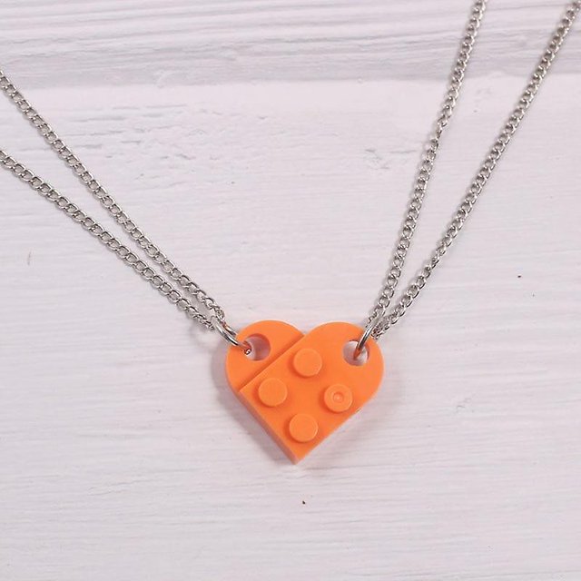 Cute Love Heart- Brick Keychain For Elements Key Ring Jewelry
