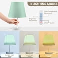 thumbnail image 4 of LED Desk Lamp Pastel Green Table Nightstand Lamps with 3 Color Temperatures for Home Bedroom Living Room Decor 6x11, 4 of 8
