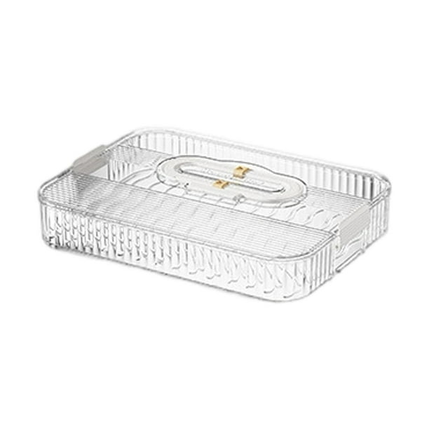 Caja de almacenamiento para albóndigas, contenedor de almacenamiento de alimentos, estante portátil para refrigerador, caja de almacenamiento para carne transparente
