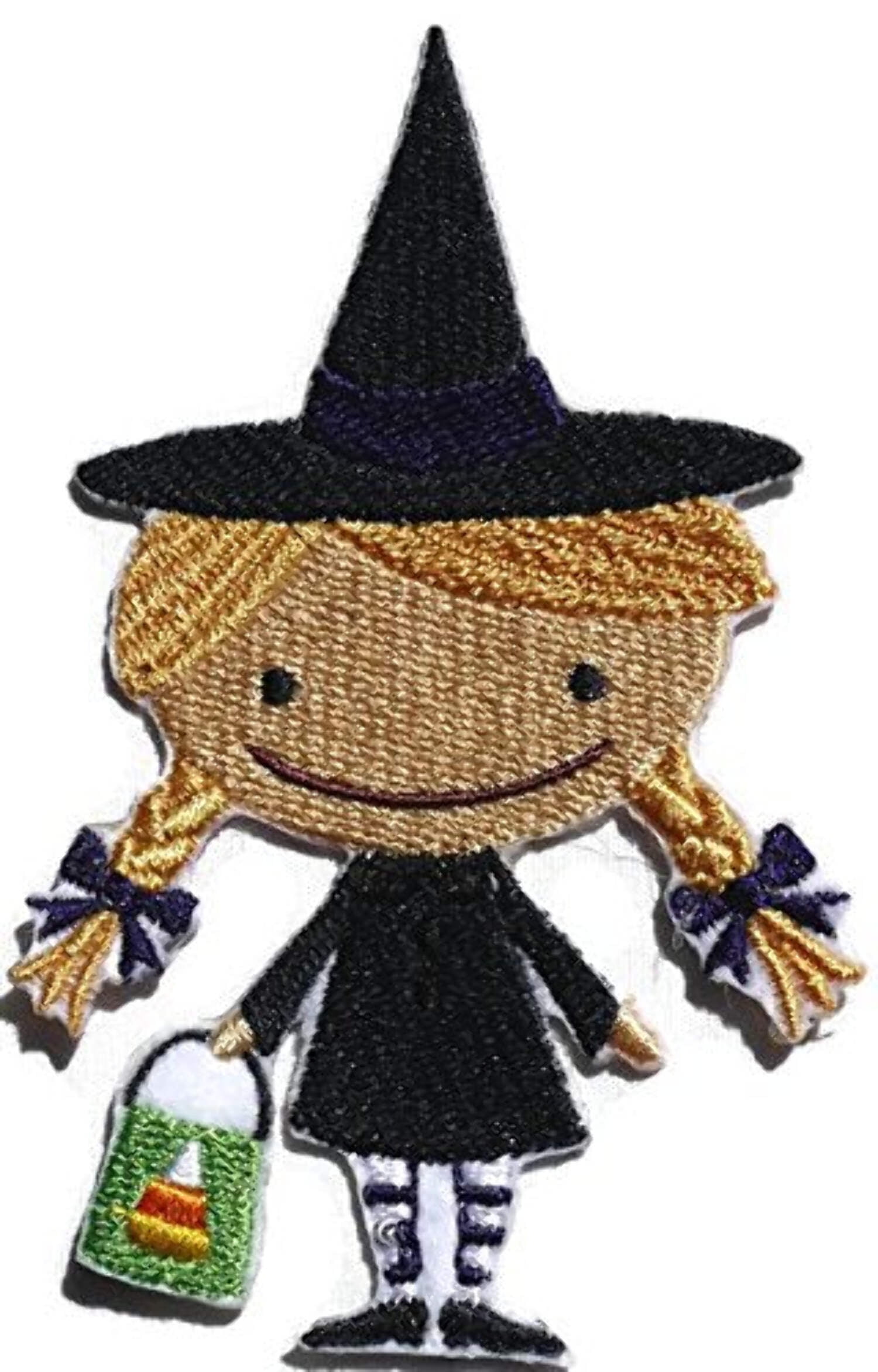 BeyondVision Custom and Unique Happy Halloween [Boo Crew Witch ] Embroidered Iron on/Sew Patch [6.85x4.36]