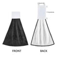 thumbnail image 3 of Dailycode Kitchen Wash Cloths with Hanging Loops Absorbent Absorbent Quick Drying Hand Towels, 2 Pack, Black Elegant Swirling Plants, 3 of 7
