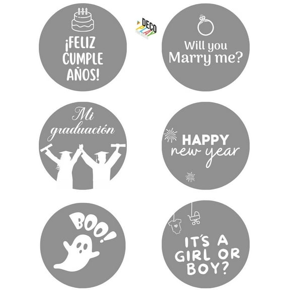 Frases Intercambiables Para Proyector Led (set De 6 Discos)
