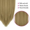 thumbnail image 4 of SHCKE Fish Line Extensions 22 Inch Invisible Hair Extensions with Transparent Fish Line Removable Secure Clips Synthetic Straight Secret Hairpiece Light Ash Blonde & Bleach Blonde, 4 of 6