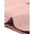 thumbnail image 5 of INSPIRE CHIC Women's Notched Lapel Button Up Long Sleeve Washed Denim Jacket M Pink, 5 of 6