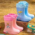 thumbnail image 5 of Y-Sunset Toddler Rain Boots Waterproof Non- Lightweight Cartoon Kids Rain Boots for Boys Girls Soft Water Shoes Easy-on Flexible Durable Outdoor Shoes 13.5 Little Kid&Pink#04, 5 of 6