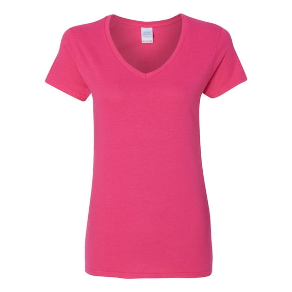 Gildan Heavy Cotton V-Neck T-Shirt for Women Semi-Fitted Size up to 3XL