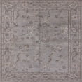thumbnail image 1 of Ahgly Company Machine Washable Indoor Square Industrial Modern Mauve Taupe Purple Area Rugs, 4' Square, 1 of 7