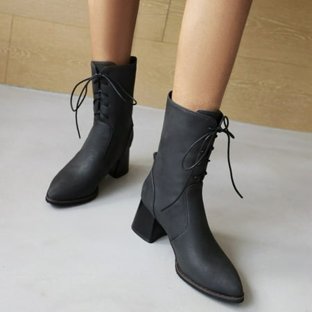 

AXXD Mid-Calf Boots Couples Snow Boots For Women Ankle-High Casual Walking Shoes Women Christmas For Winter Boots For Reduced Price