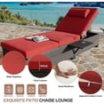thumbnail image 7 of EastVita Patio Rattan Wicker Chaise Lounge Chair Set of 2 Wicker Chaise Lounge Outdoor for Pool Deck Reclining Adjustable Pool Rattan Chaise Chair, 7 of 7