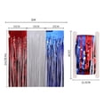 thumbnail image 3 of Harpily Event Party Decor Independence Day Decorative Rain Curtain 3 Color Splicing Party Decoration American Independence Day Blue Silver Red Photo Booth Props, 3 of 4