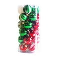 thumbnail image 2 of Fiudx Bolas Navideñas de Plástico Galvanizado Brillante, Bolas Colgantes Festivas de 6 Cm, Diseño Duradero E Irrompible, Decoración Navideña, Ideal para El Hogar y La Oficina, Juego de 30 Piezas., 2 of 2