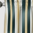 thumbnail image 3 of Designart "Elegance In Classic Beige And Green Stripes" Striped Blackout Curtain Single Panel, 3 of 4
