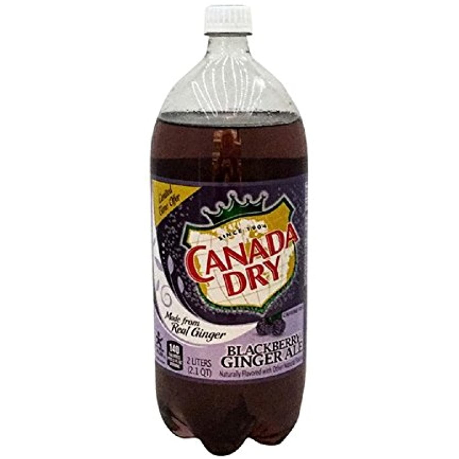 Canada Dry Blackberry Ginger Ale Soda, 2 Liter (6 Pack)