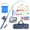 Blue-, variant on Fishing Pole Set With Full Starter Kits 2 Portable Telescopic Rod And Spincast Reel Cambos A Net 2 Buckets For