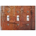 thumbnail image 1 of Metal Light Switch Plate Outlet Cover Image of Rusted Metal MET002, 1 of 13