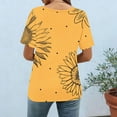 thumbnail image 5 of Karight Women's Fashionable Casual Loose Round Neck Short Sleeved T-shirt Solid Color Top, 5 of 7