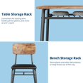 thumbnail image 2 of 5 Piece Dining Table Set,Kitchen Table with 4 Upholstered Chairs,Space-Saving Design,Modern Rectangular Table with Storage Rack for Dining Room,Small Spaces,Apartment, 2 of 7
