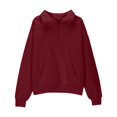 thumbnail image 2 of XXWXYD Boys Girls Half Zip Fleece Sweatshirt Solid Color Pullover, Thumbhole Hoodie Cozy Winter Clothes for Outdoor Activities, 2 of 7