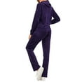 thumbnail image 4 of YouLoveIt Velvet Sweatsuits Women's Sport Sweatsuit Hoodie and Pants Full Zip/Pullover Hoodie and Sweatpant Set Winter Warm Sport Outwear Velour Sport Suits Sets Long Sleeve Hoodie Jogging Suit, 4 of 7