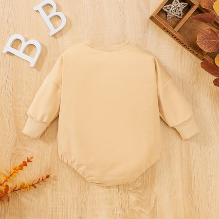 

Vedolay Boys Bodysuit Little Boys Long Sleeve Relax Fit Jumpsuit Floral Flower Stripe Romper Jumpsuit Beige 6-9 Months