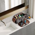thumbnail image 3 of Water-resistant Leather Toiletry Bag For Men Large Travel Wash Bag Shaving Dopp Kit Bathroom Gym Toiletries Makeup Organizer With Free Wet Dry GuanGua, 3 of 3