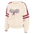 thumbnail image 2 of Women's WEAR by Erin Andrews  Cream Alabama Crimson Tide Chenille Woven Patch Stripe Pullover Sweater, 2 of 4