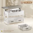 thumbnail image 3 of HOMCOM Lift Top Coffee Table, Center Table with Hidden Compartments, Grey, 3 of 10